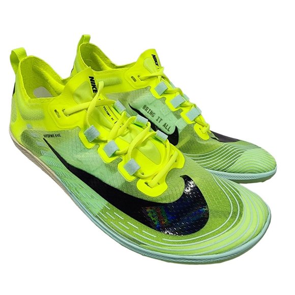 Nike Men's Size 7 Volt Mint Foam Zoom Victory 5 XC Track Shoes With Spikes - Picture 1 of 10